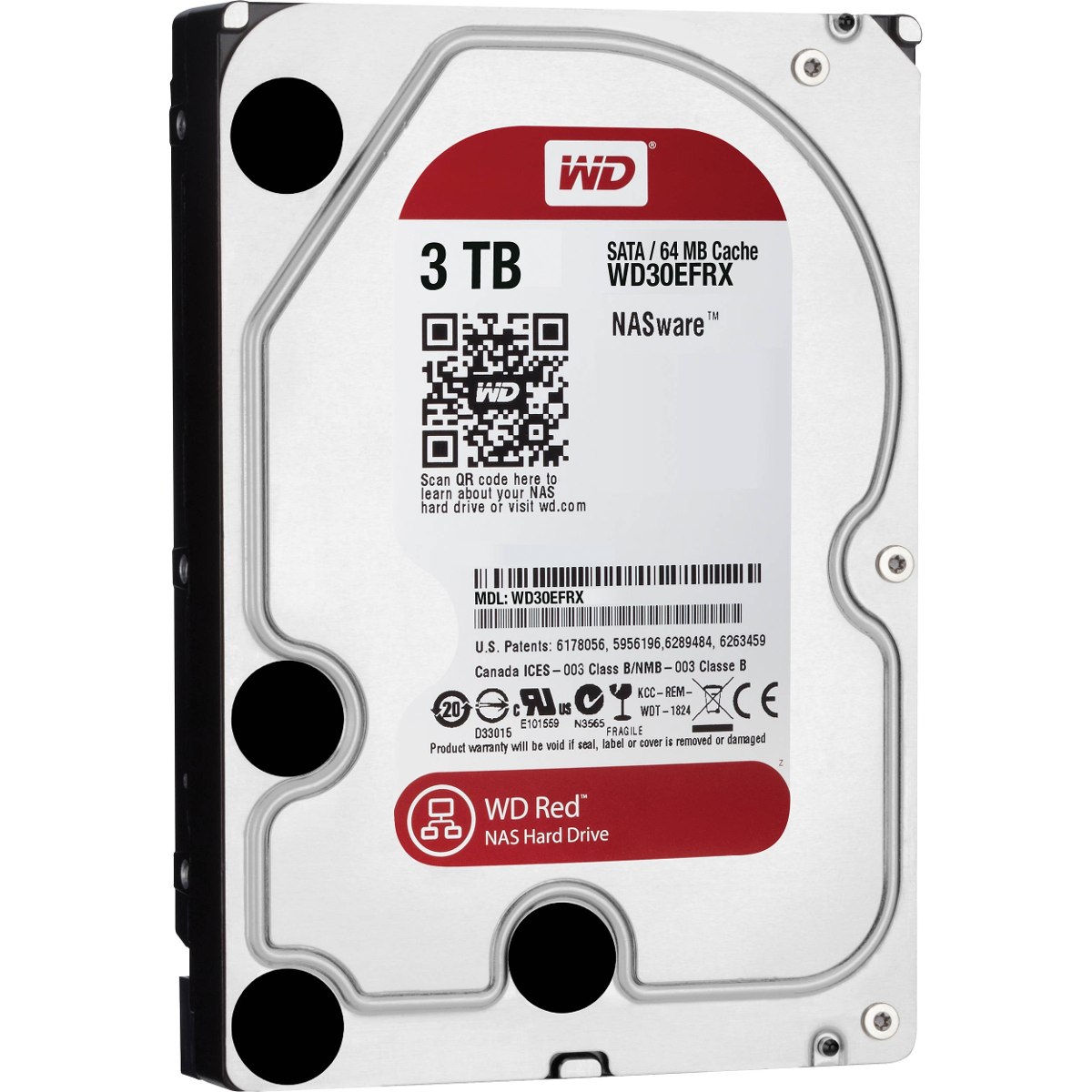 DISCO DURO INTERNO 3TB 3.5" RED SATA 6 GB/S 64MB