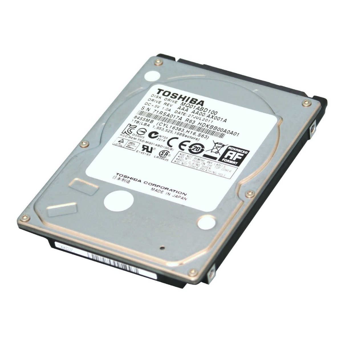 DISCO RíGIDO  TOSHIBA PARA NOTEBOOK 1TB 5400 RPM